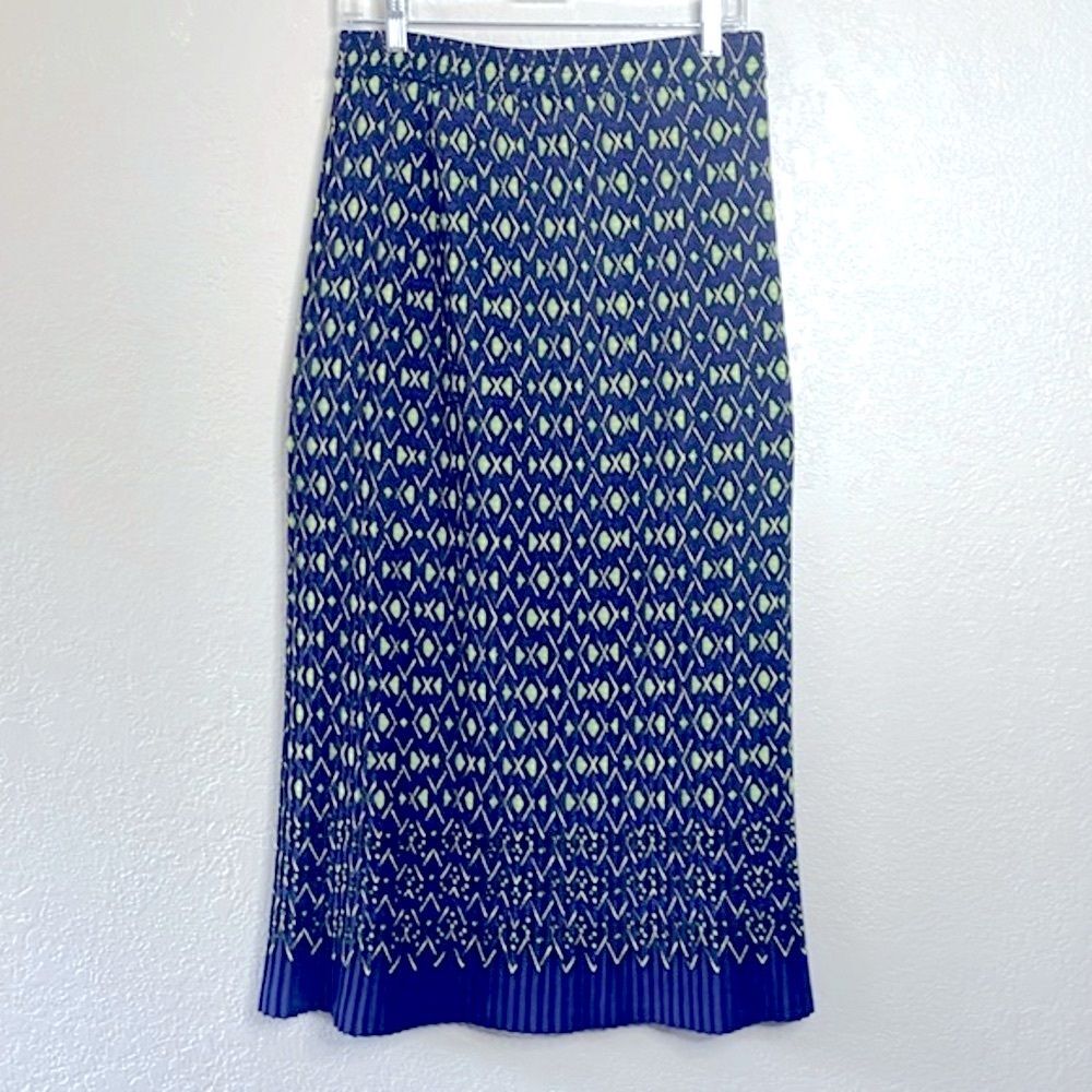 African print plisse maxi skirt